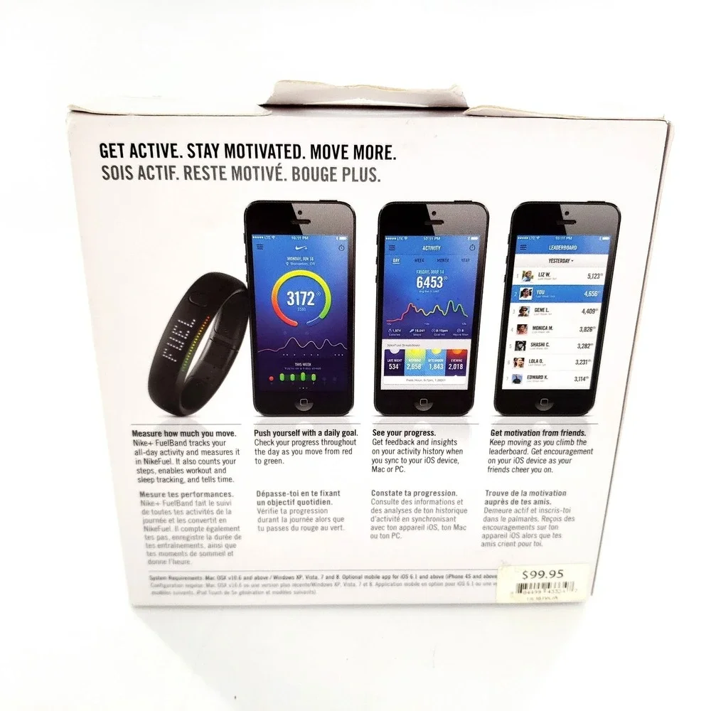 NIKE + FUELBAND Black Size S-P Small Fitness Tracker Brand New Sealed